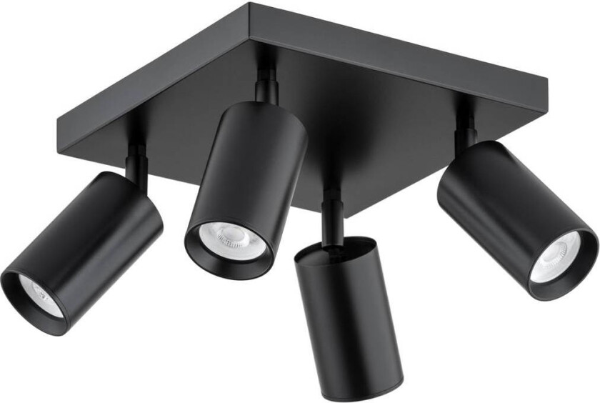 Sado downlight, 4 lyskilder, antrasitt, stål, justerbar