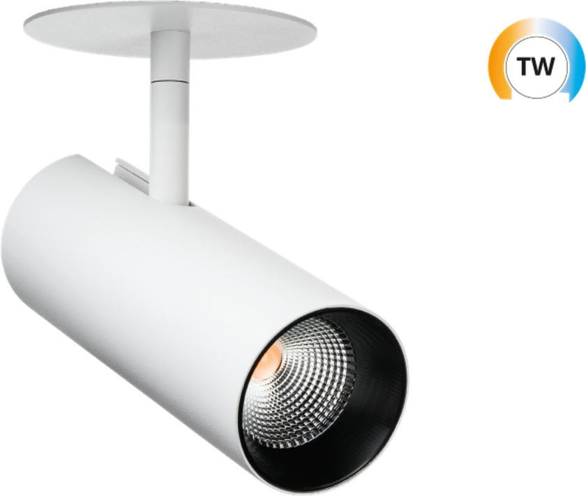 Tube Mini R TW Sort 620lm 2000-4000K Tunable White LEDDim - Hvit
