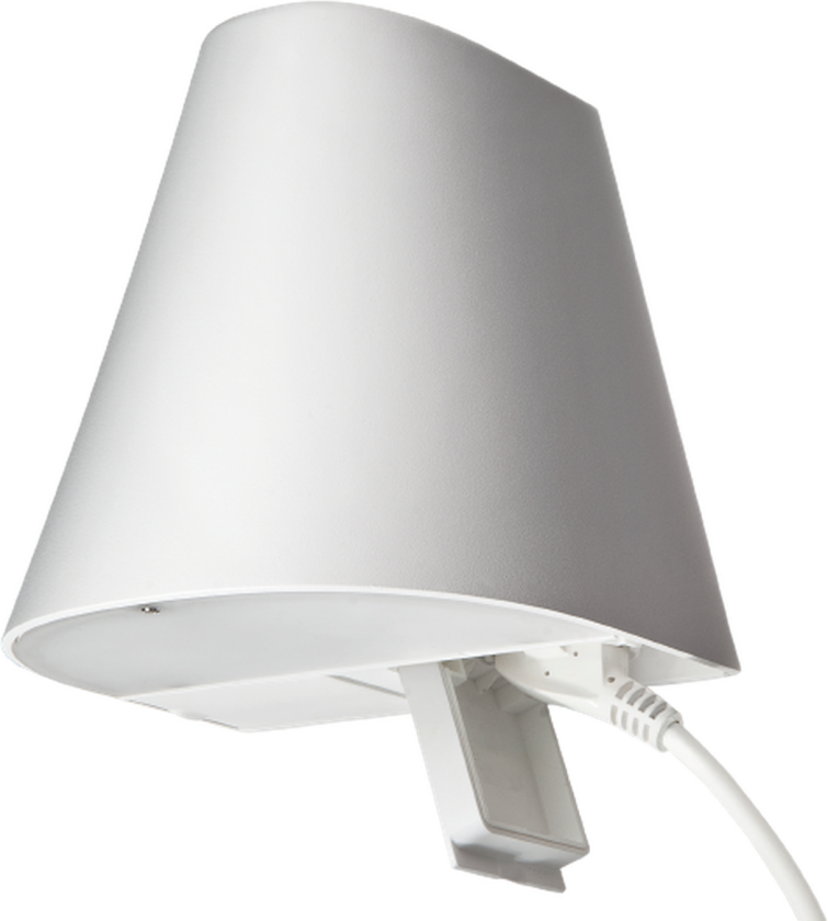 Spike 920 lumen 11W LED + opplys 6W - Skumringssensor og stikkontakt - Hvit - Hvit