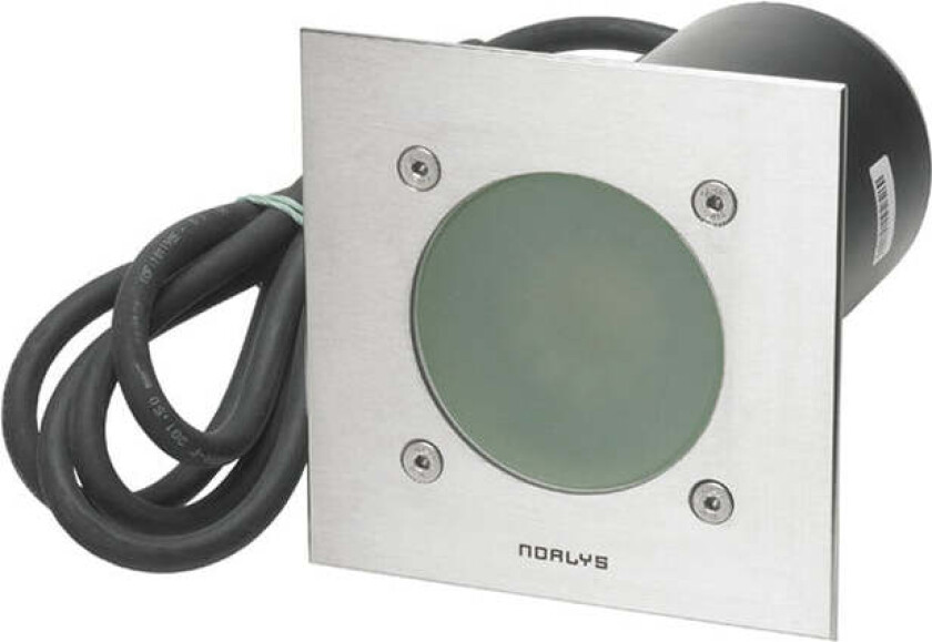 Rena 1555 uplight firkantet IP68 5,5W - Stål / Frostet glass