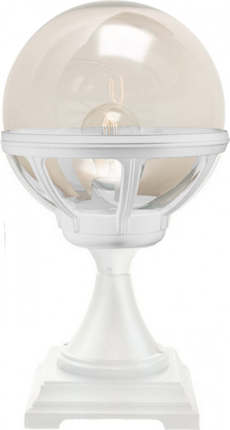 Bologna portstolpe 312 - Hvit/ Klart glass