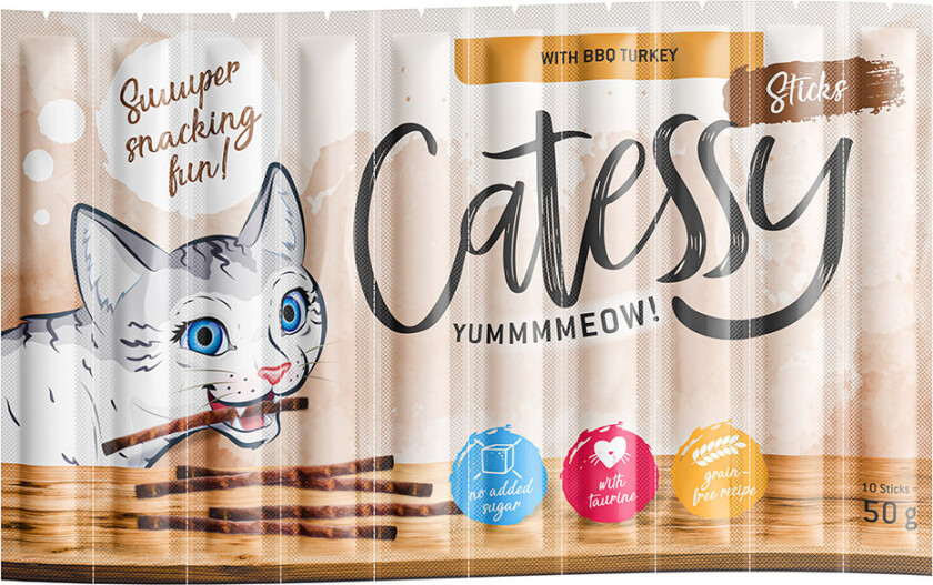 Sticks 10 x 5 g - med BBQ kalkun