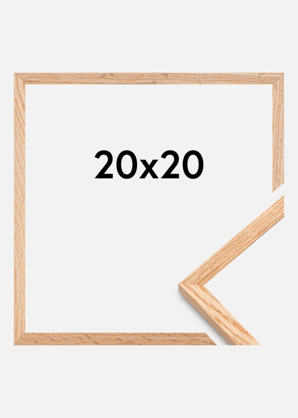 Ramme Tynn Eik Akrylglass 20x20 Cm