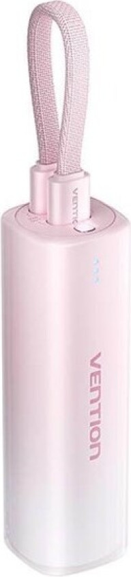 Powerbank 5000mAh FHWR0 20W + USB-C to lightning cable (pink) Nødlader - Rosa - 5000 mAh