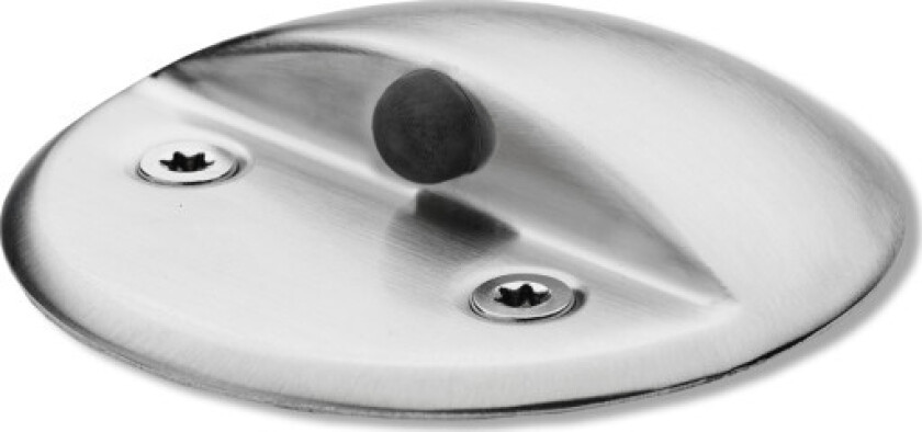 7606 Line18 Turtle dørstopper, ø80 x 16 mm, børstet rustfritt stål