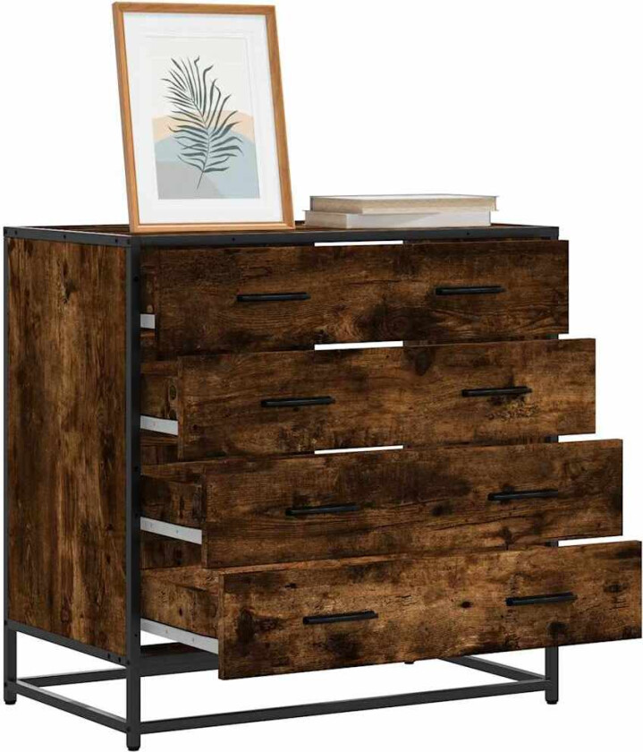 Kommode røkt eik 70x41x70 cm konstruert tre