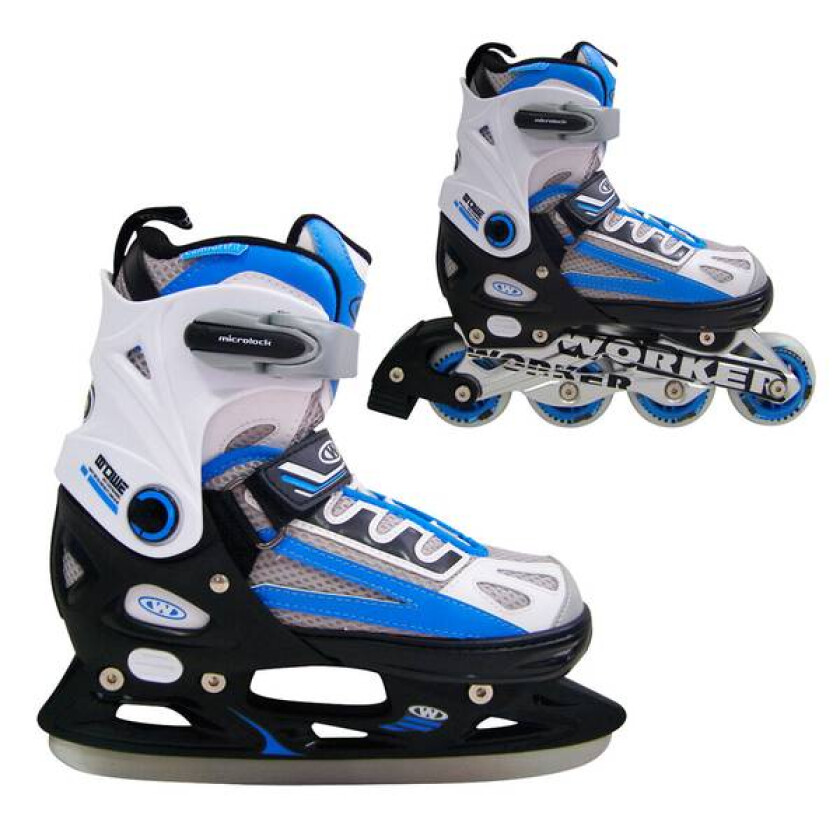 2 i 1 skøyter / rollerblades - Worker Nolan - blå