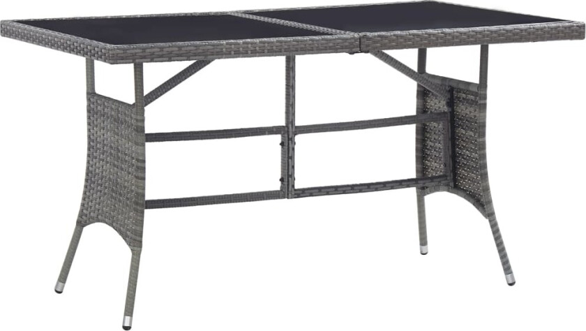 Hagebord grå 140x80x74 cm polyrotting