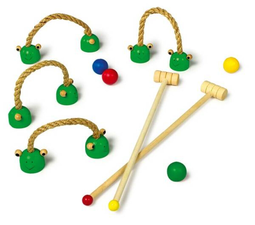 Mini krokket med froskedesign