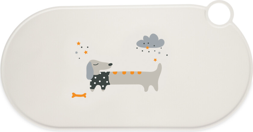 silikon matskålunderlag Aston dachshund - L 50 x B 25 cm