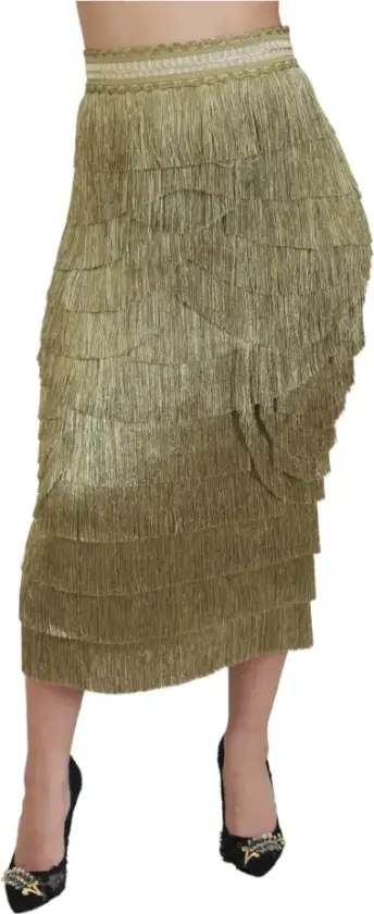 Dame, Skjørt, Gul, S