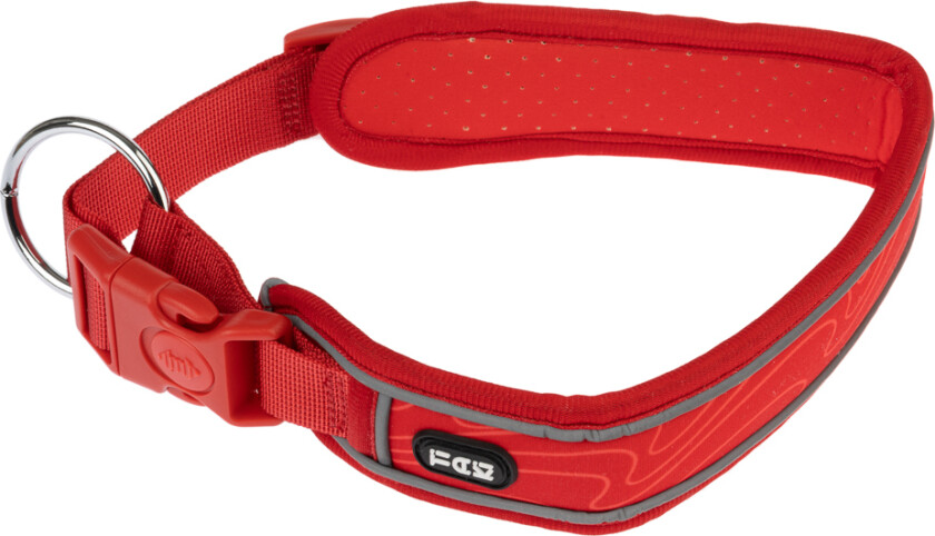 halsbånd Soft & Safe, rødt - Str XS: 25 - 35 cm Halsomfang, B 40 mm