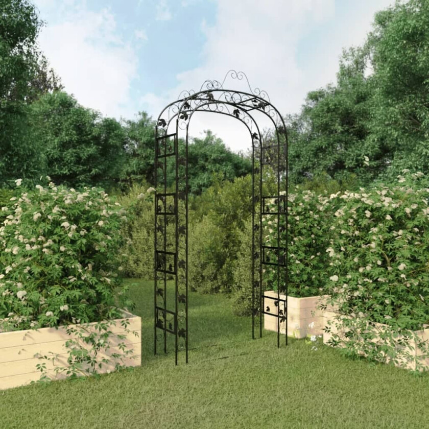Hagebue svart 116x45x240 cm stål