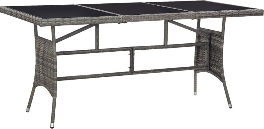 Hagebord grå 170x80x74 cm polyrotting