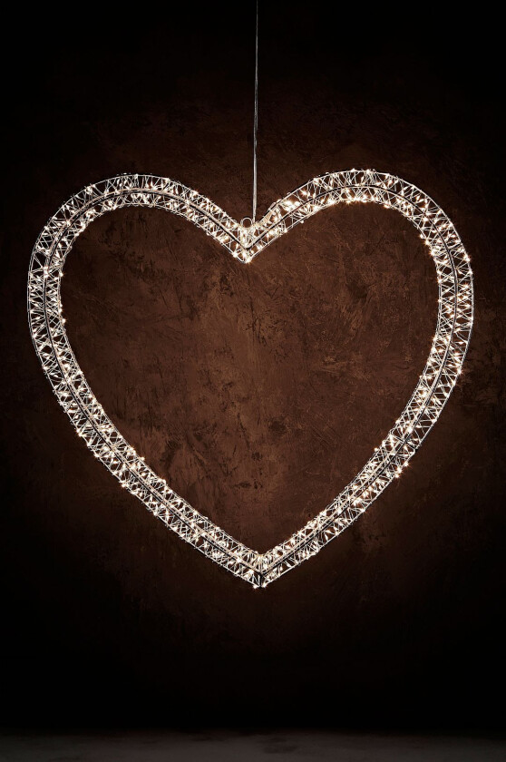 Metal Heart 50X3,5 Cm M/720 LED, Hvit
