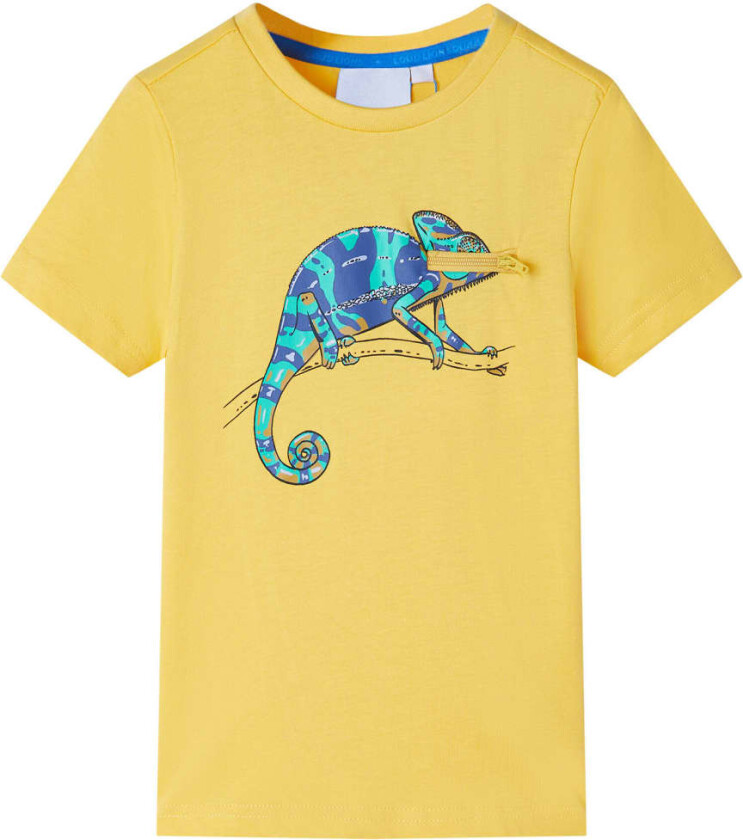 T-skjorte for barn med korte ermer lyseoker 116