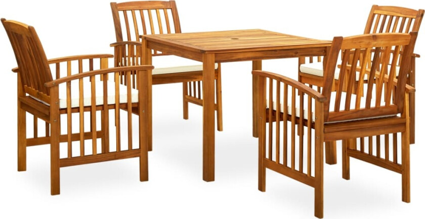 Hagespisegruppe med puter 5 deler heltre akasie