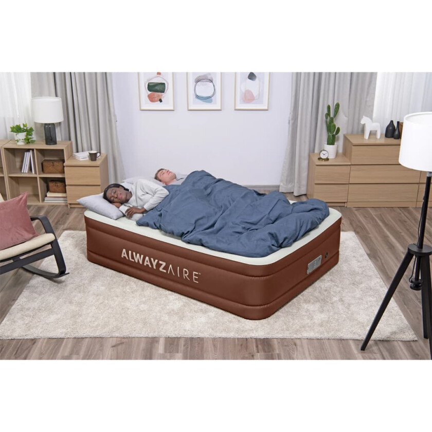 AlwayzAire Luftmadrass med innebygd pumpe 203x152x51 cm