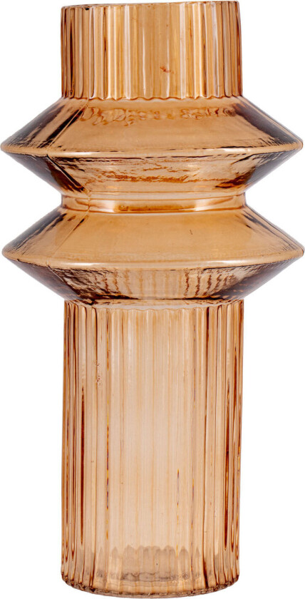 Vase Rille 21cm brun