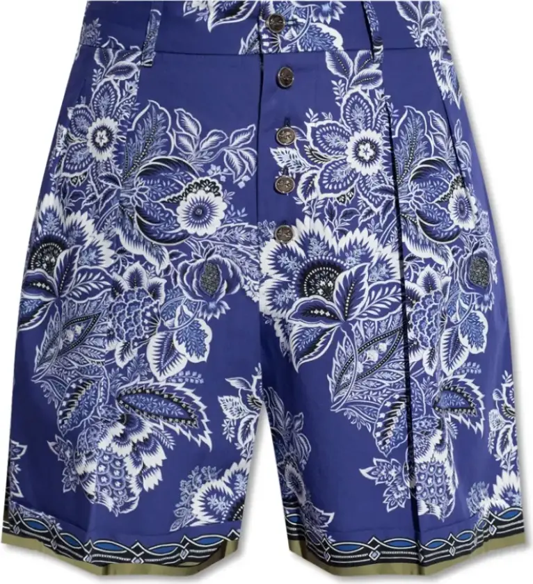 Etro, Dame, Shorts, Blå, S