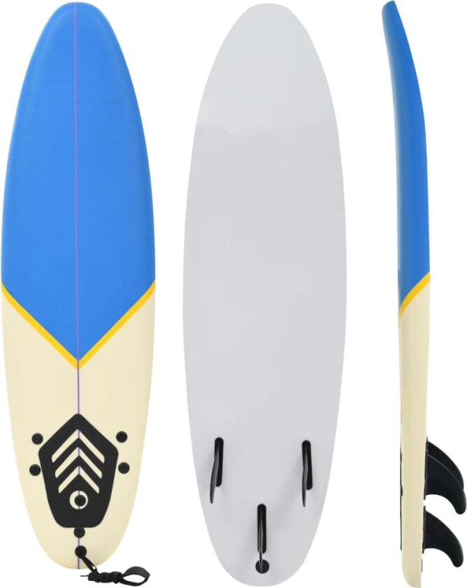 Surfebrett blå og kremhvit 170 cm