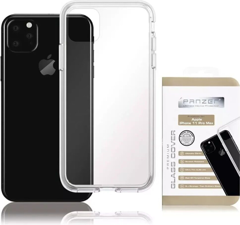 PANZER iPhone 11 Pro Max PANZER Premium Glassbakside Deksel