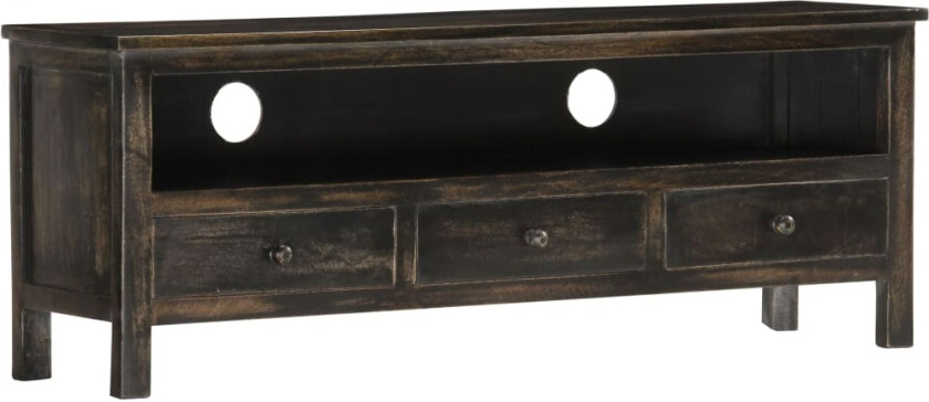 TV-benk svart 120x30x45 cm heltre mango