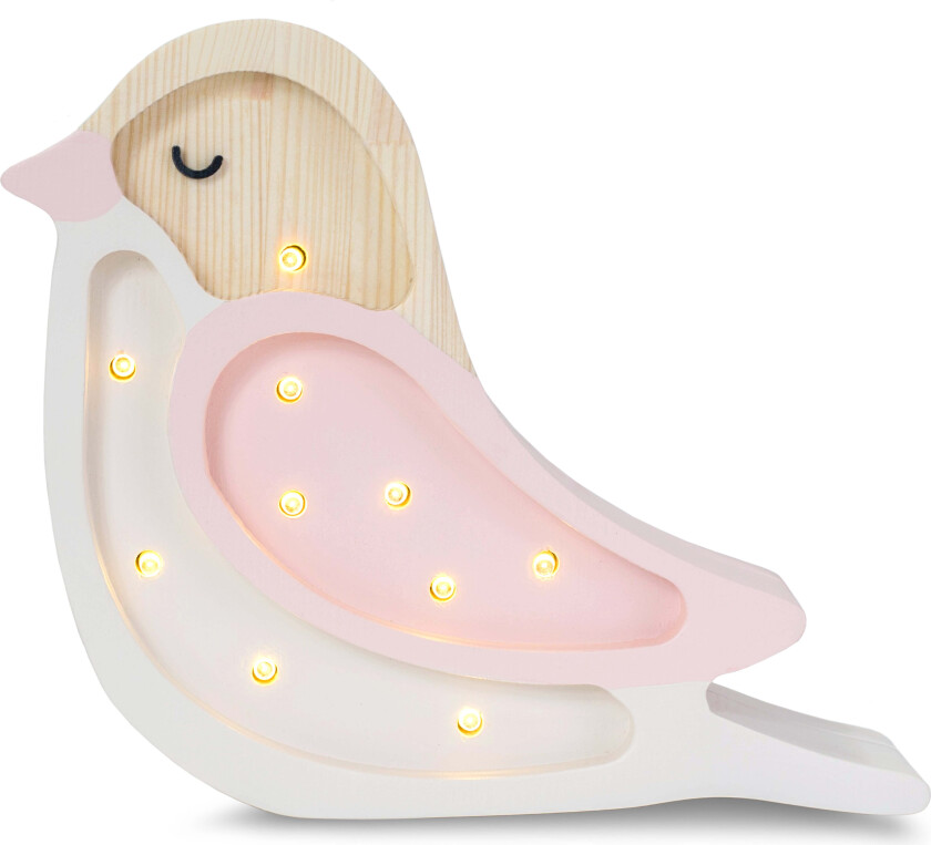 Mini Lampe Fugl, Strawberry Cream - Nattlamper - Tre