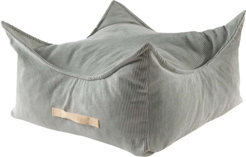 Meowbaby Puff Kvadrat Slimcord, Grå - Sittemøbler - Polyester