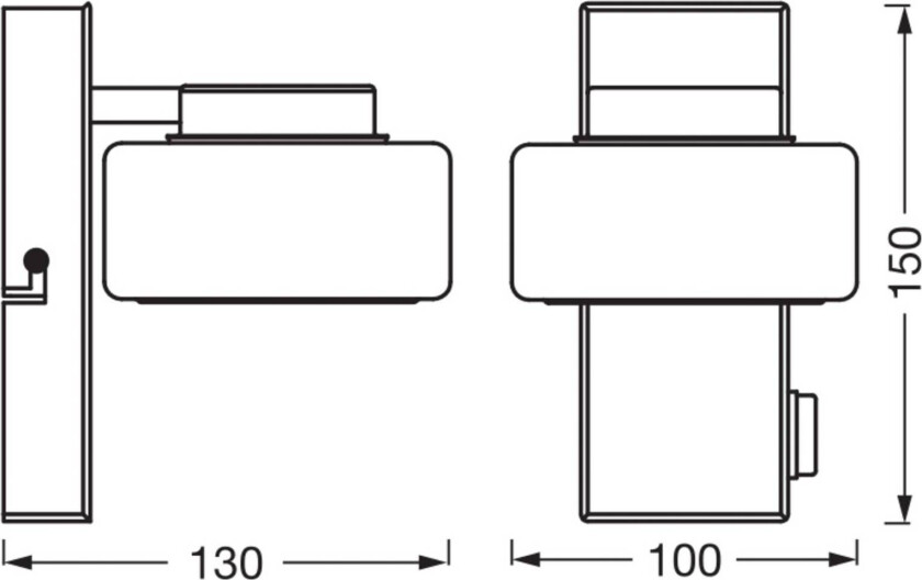 LED-vegglampe Orbis Flame, 1 lyskilde, svart, IP44