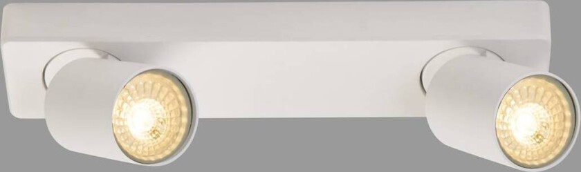 Spotlight taklampe, hvit, 2 lyskilder, aluminium, GU10