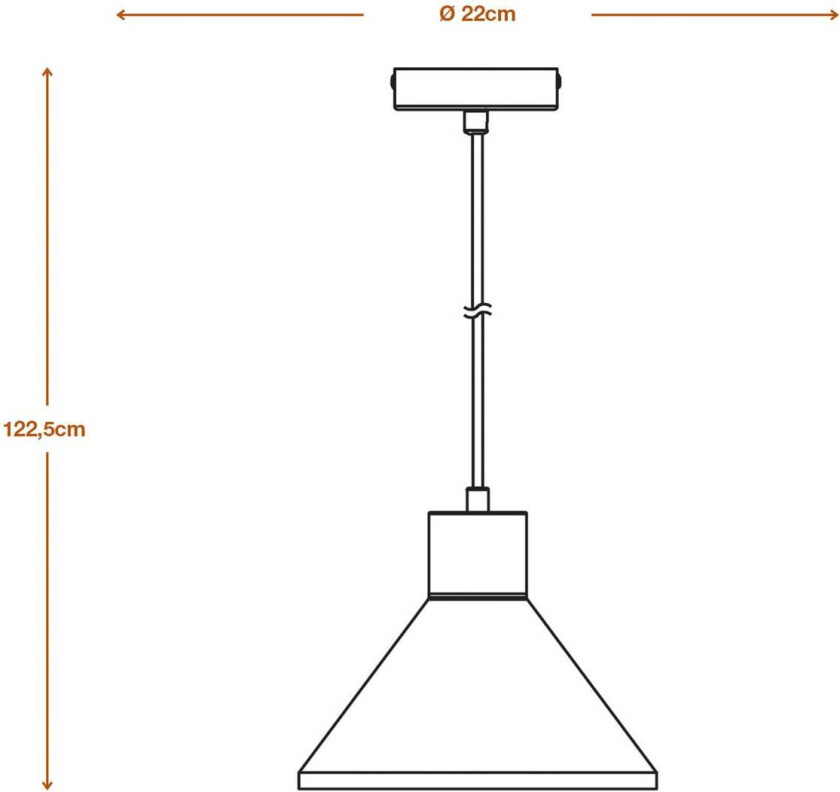 Concrete Wood hengelampe, Ø 22 cm, betong, grå