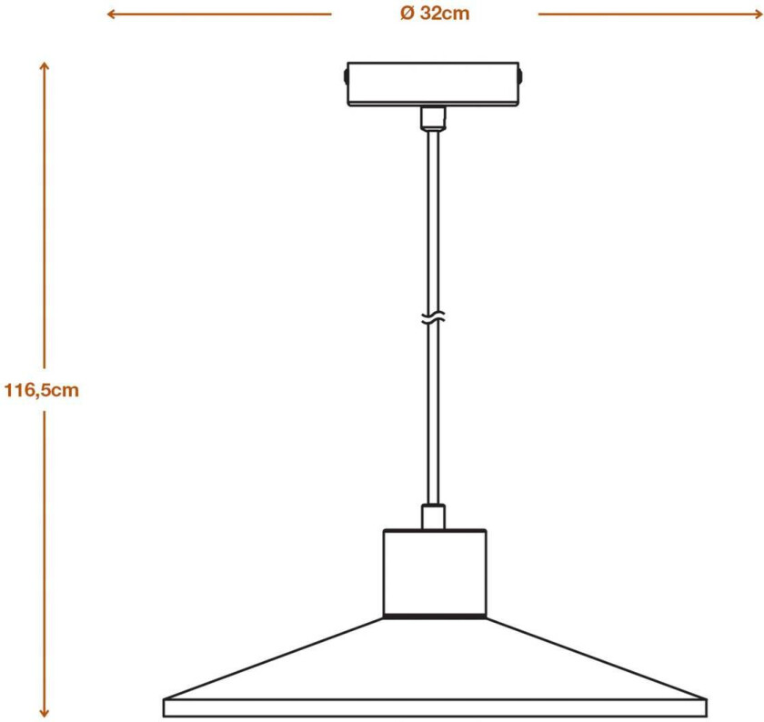 Concrete Wood hengelampe, Ø 32 cm, betong, grå