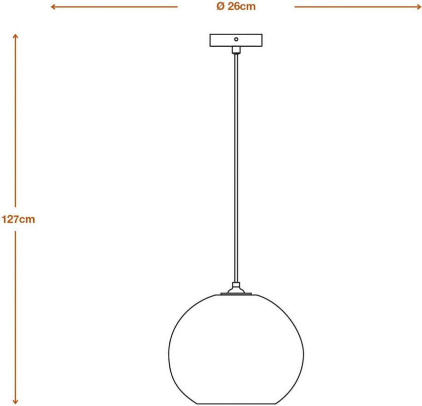 hengelampe Ball, Ø 26 cm, brun, bølgepapp, E27