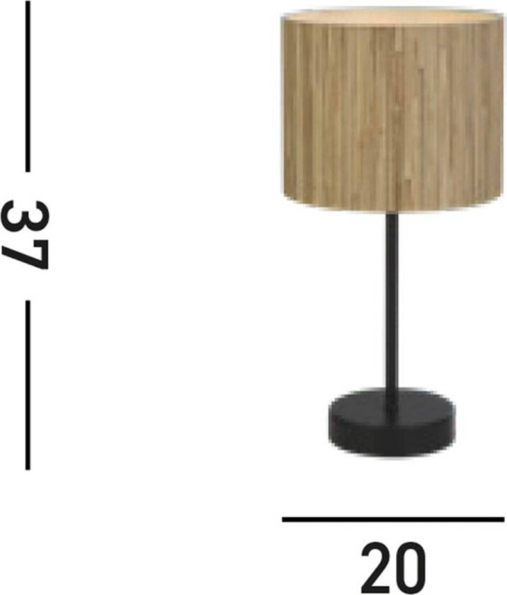 Meadow bordlampe, brun, svart, naturfiber, stål
