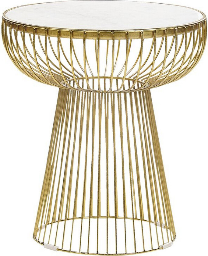 Cael Sidebord 42 cm - Hvit/Gull