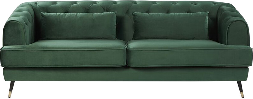 Slettan 3-seters Sofa - Fløyel/Grønn