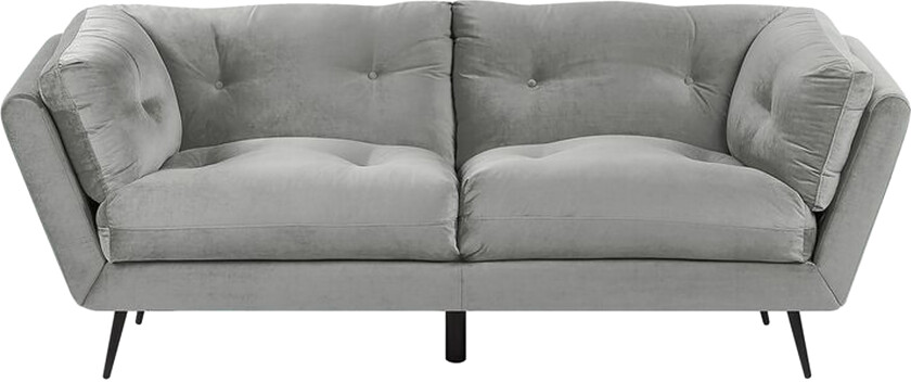 Lenvik 3-seters Sofa - Fløyel/Grå