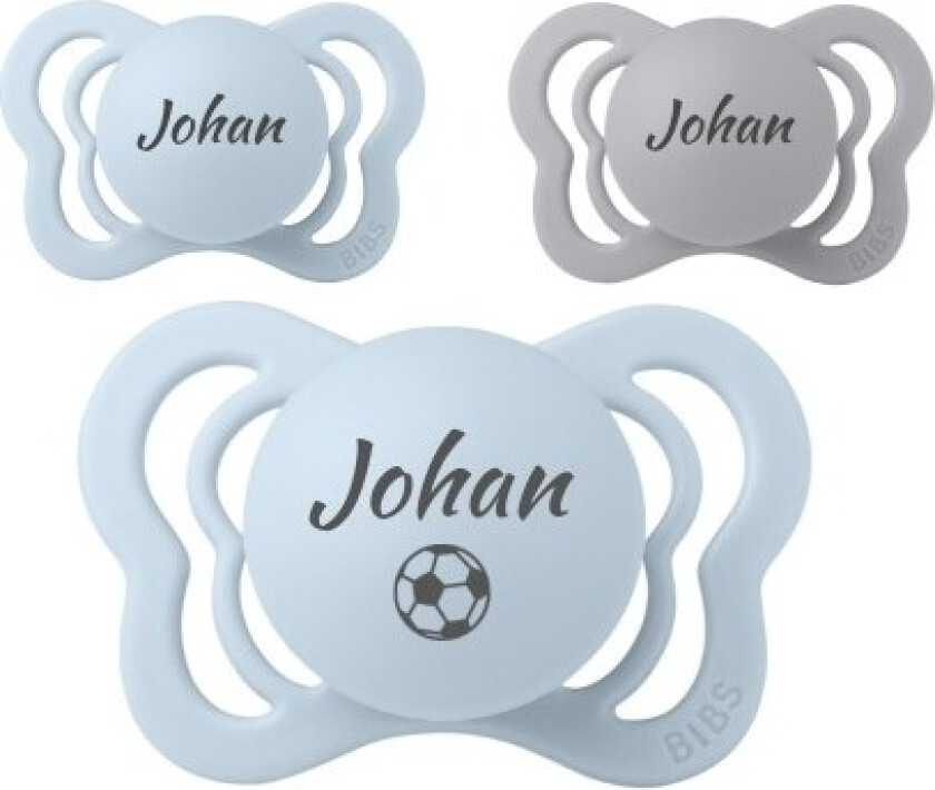 Bibs Couture, Str. 1 (0-6 Md.), Anatomisk - Lateks, Smokker Med Navn