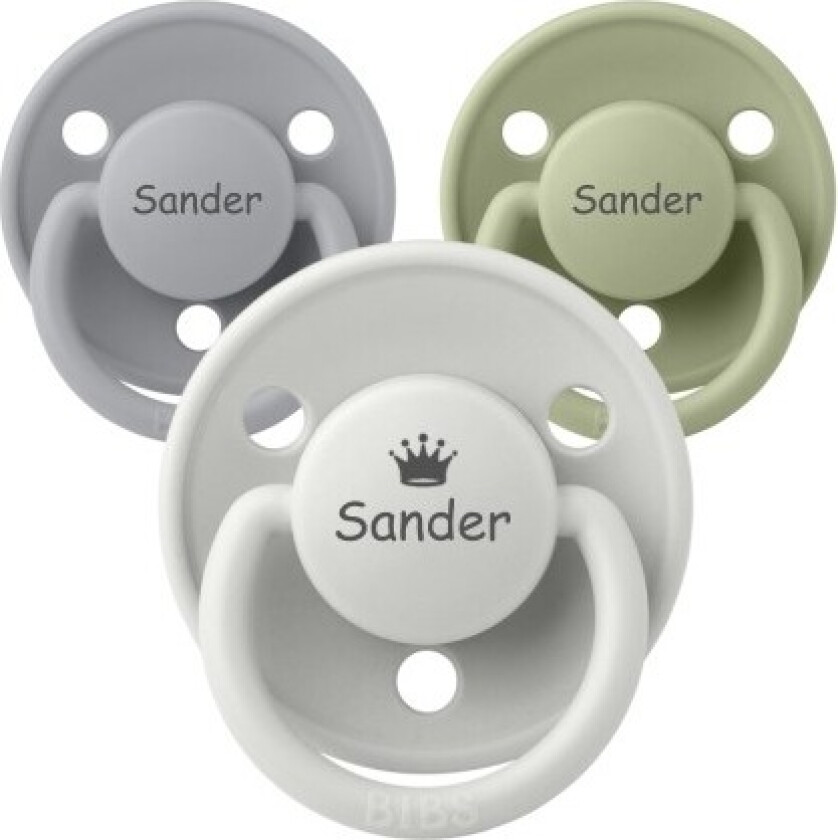 Bilde av Bibs De Lux, Str. 1 (0-6 Md.), Rund - Lateks, Smokker Med Navn