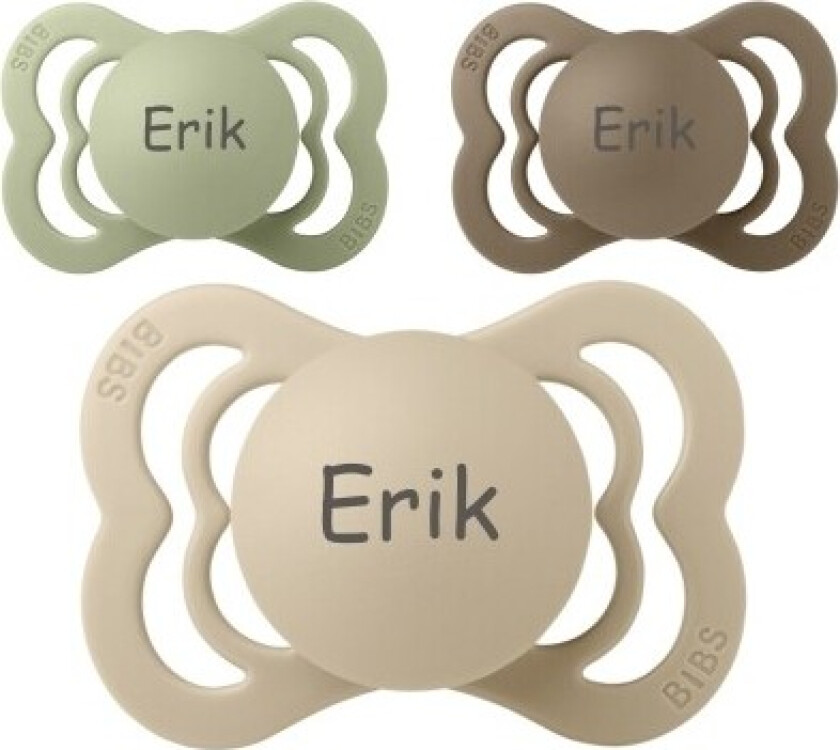 Bilde av Bibs Supreme, Str. 1 (0-6 Md.), Symmetrisk - Lateks, Smokker Med Navn
