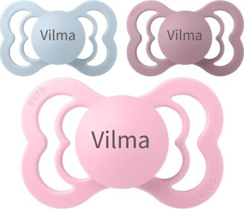 Bibs Supreme, Str. 2 (6+ Md.), Symmetrisk - Lateks, Smokker Med Navn