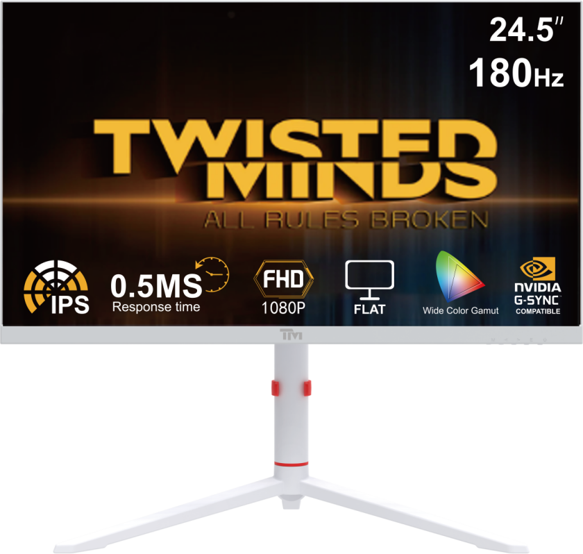 Arctic Pro Series 24" FHD - 180HZ 0.5MS Fast IPS HDMI 2.1 Gaming Monitor - White