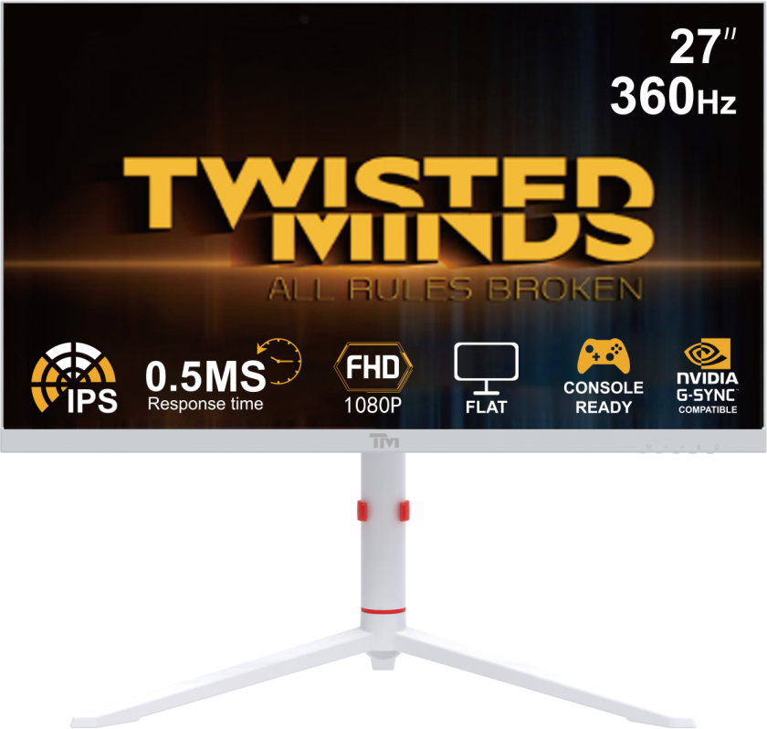 Arctic Pro Series 27" FHD - 360HZ 0.5MS Fast IPS HDMI 2.1 Gaming Monitor - White