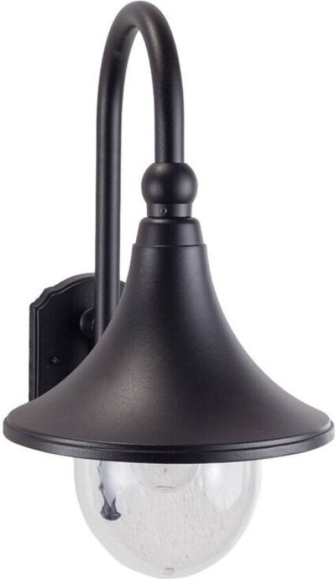 Elegant utevegglys Daphne i svart