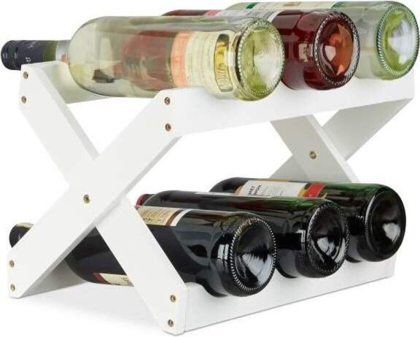 Bilde av Vinhylle bambus hvit