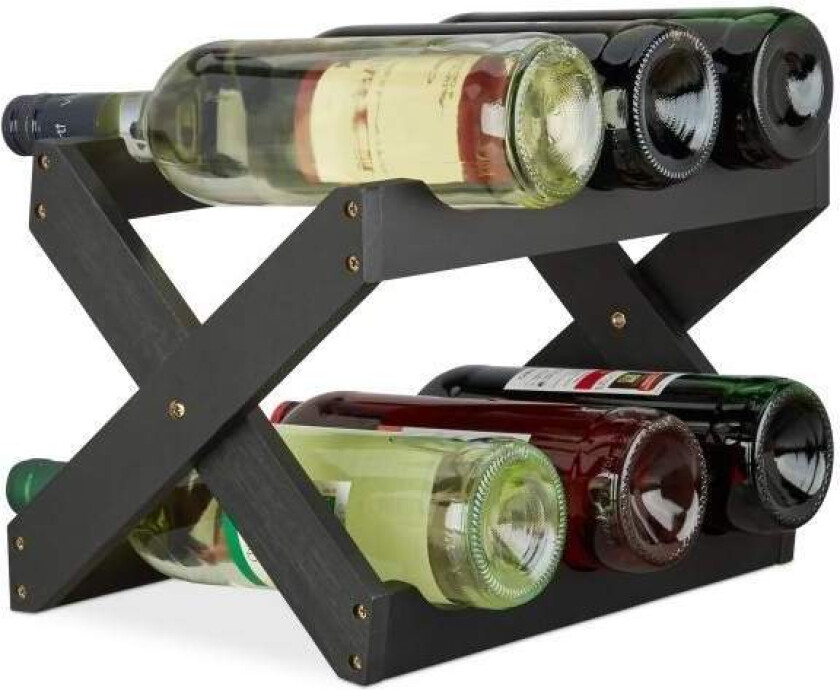 Bilde av Bambus vinstativ svart