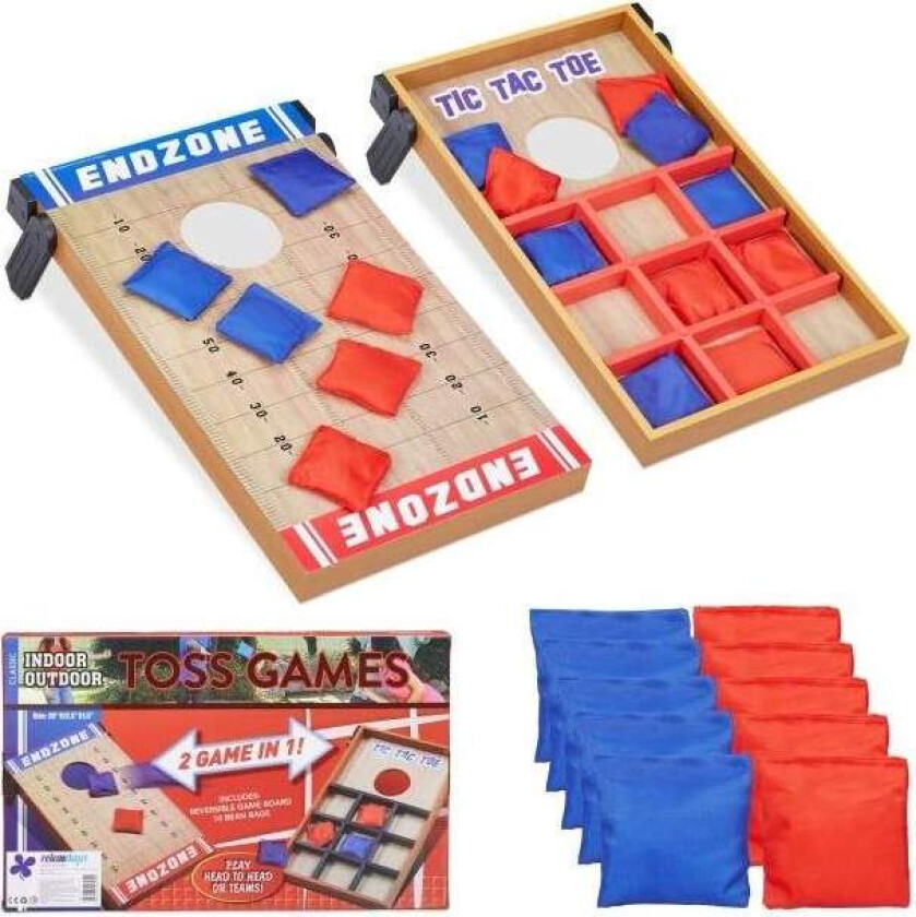2-i-1 kastespill cornhole & tre på rad