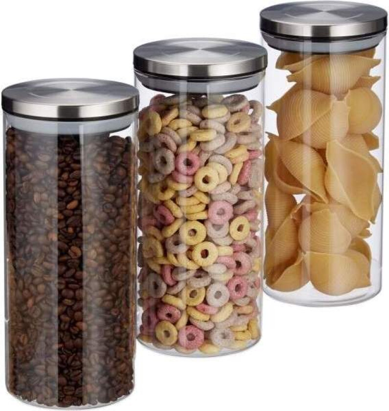 3 oppbevaringsglass 1300 ml
