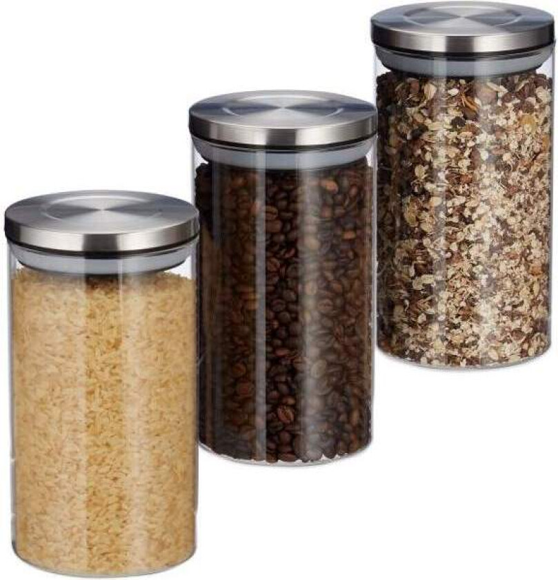 Bilde av 3 oppbevaringsglass 1000 ml
